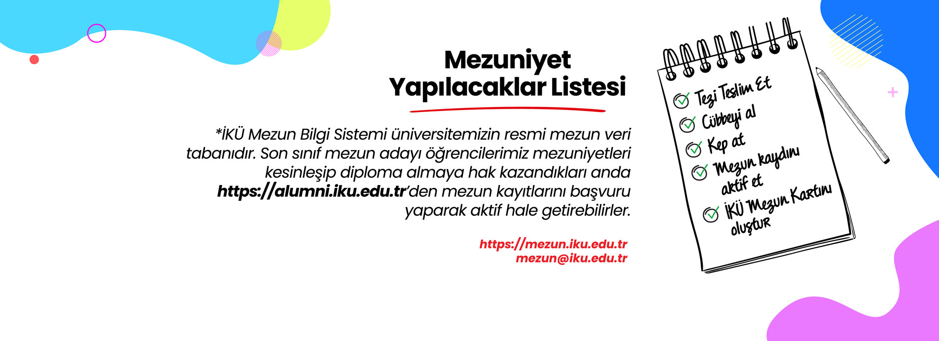 Mezuniyet Yapılacaklar Listesi